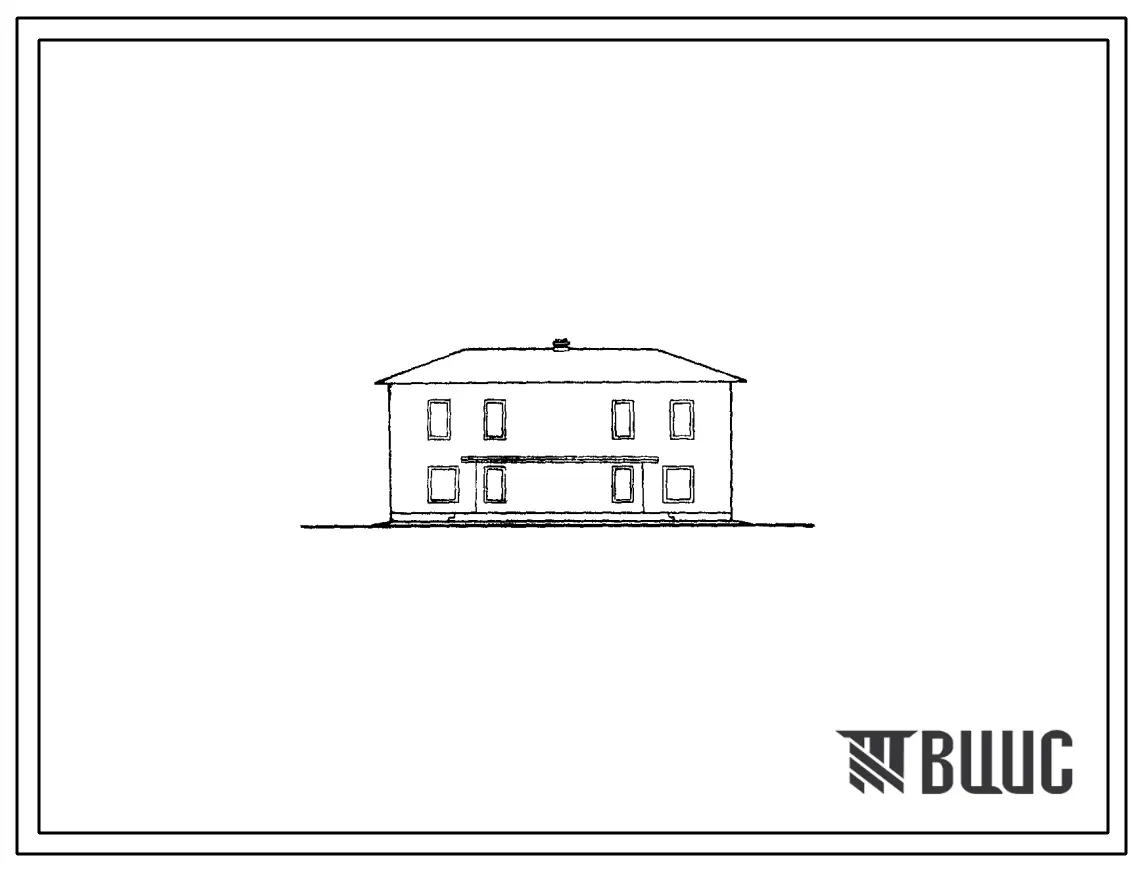 Типовой проект 144-52-56с тип 1 Двухэтажный двухквартирный блокированный жилой дом с трехкомнатными квартирами для районов с сейсмичностью 7 и 8 баллов.