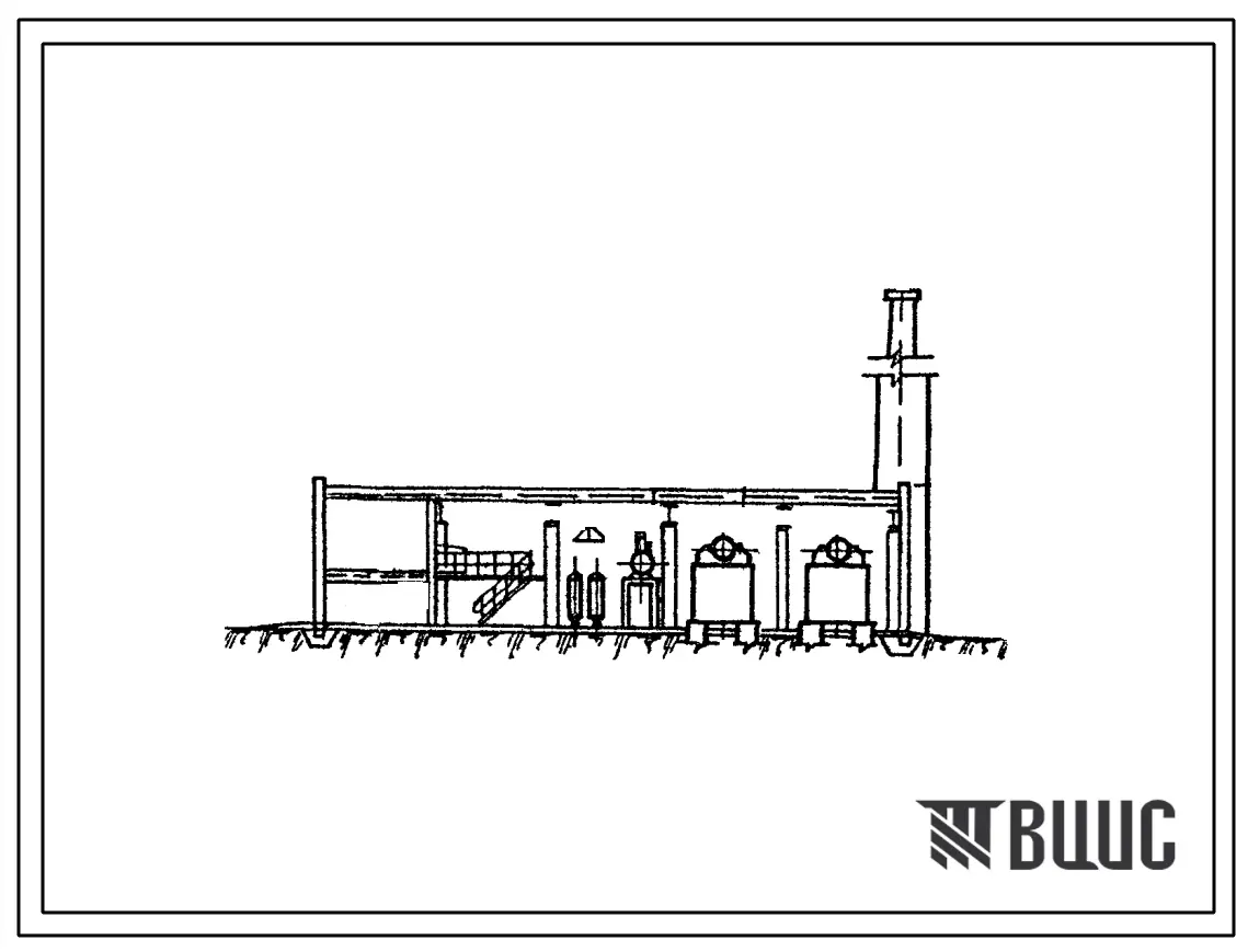 Типовой проект 903-1-51 Котельная с двумя котлами ДКВР-4-13 (закрытого типа). Топливо мазут. Теплоноситель вода.