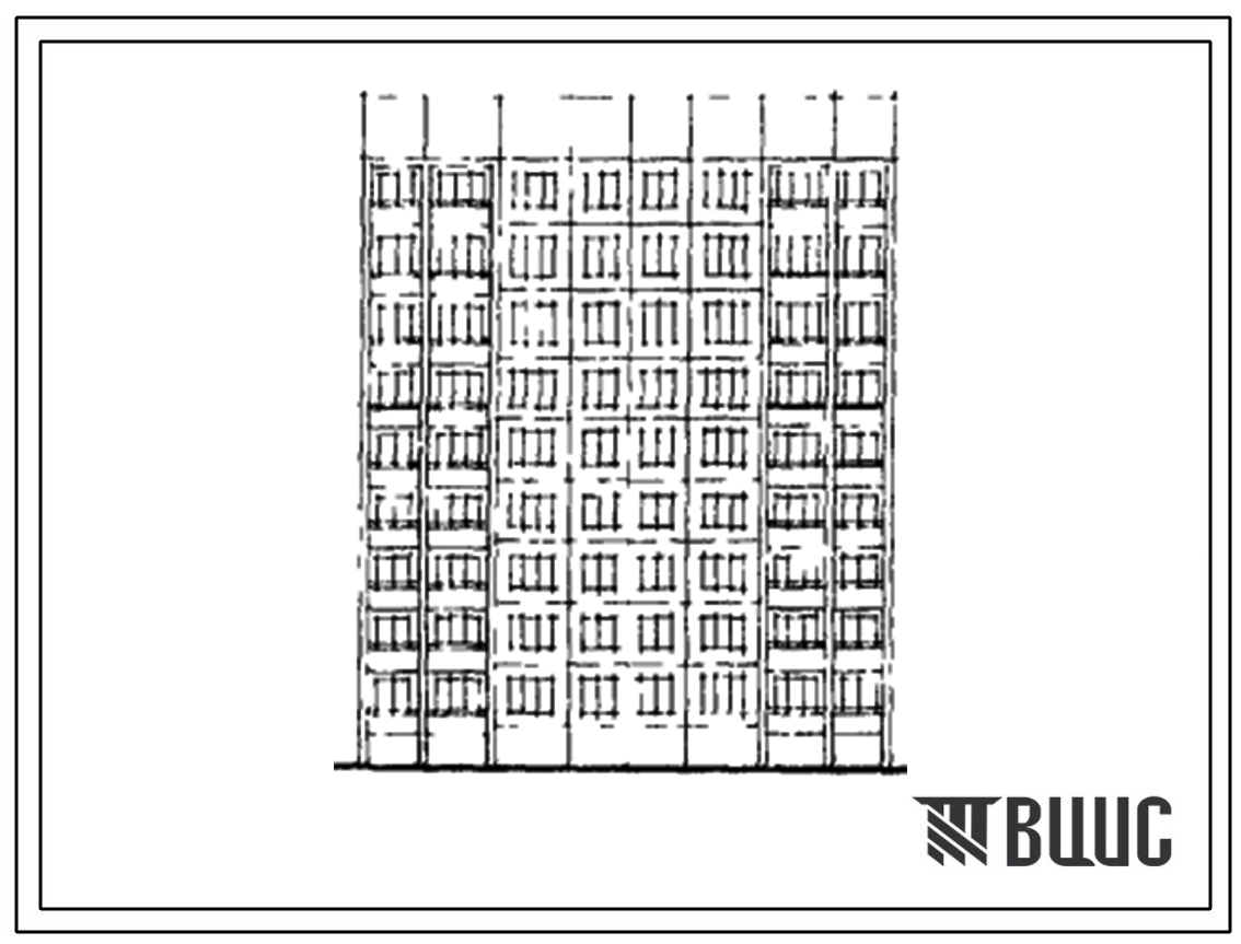 Типовой проект 464Д-0148 Девятиэтажная блок-секция на 36 квартир (двухкомнатных 2Б-18, трехкомнатных 3Б-18). Для строительства во 2В климатическом подрайоне г.Новополоцка