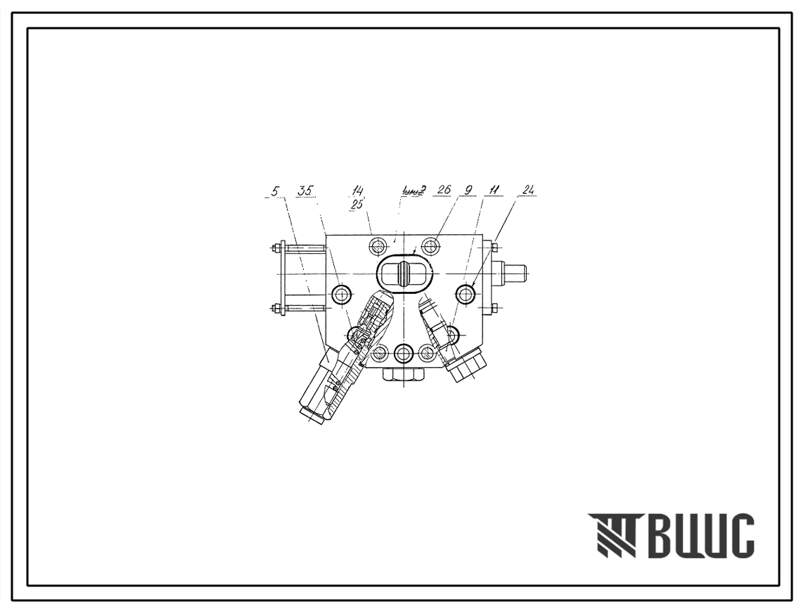 Шифр ЛВ-185.91.000 Распределитель с заглушками ЛВ-185.91.000