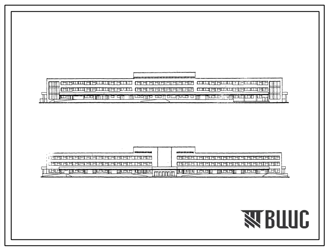 Типовой проект 252-1-37 Инфекционный корпус на 120 коек. Для строительства в 1В подрайоне, 2 и 3 климатических районах