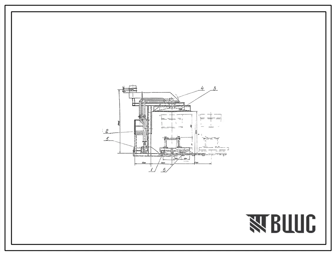 Проект 39633 Стенд с выкатной тележкой для сушки и нагрева литейных ковшей ёмкостью до 10т, на газе