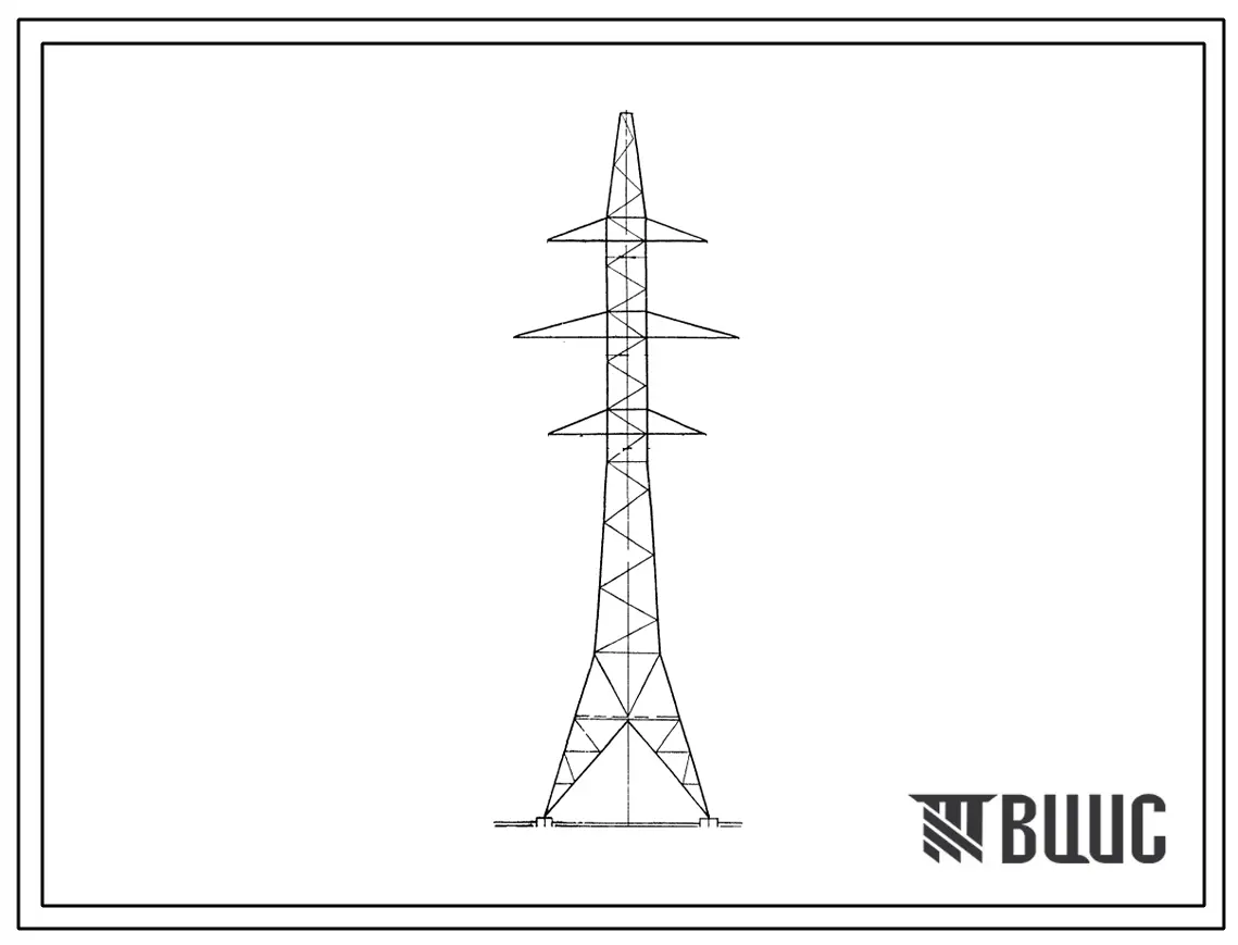 Серия 3.407-4 Двухцепные металлические опоры ВЛ-35 кв для 1-4 районов гололедности. Материалы для проектирования.