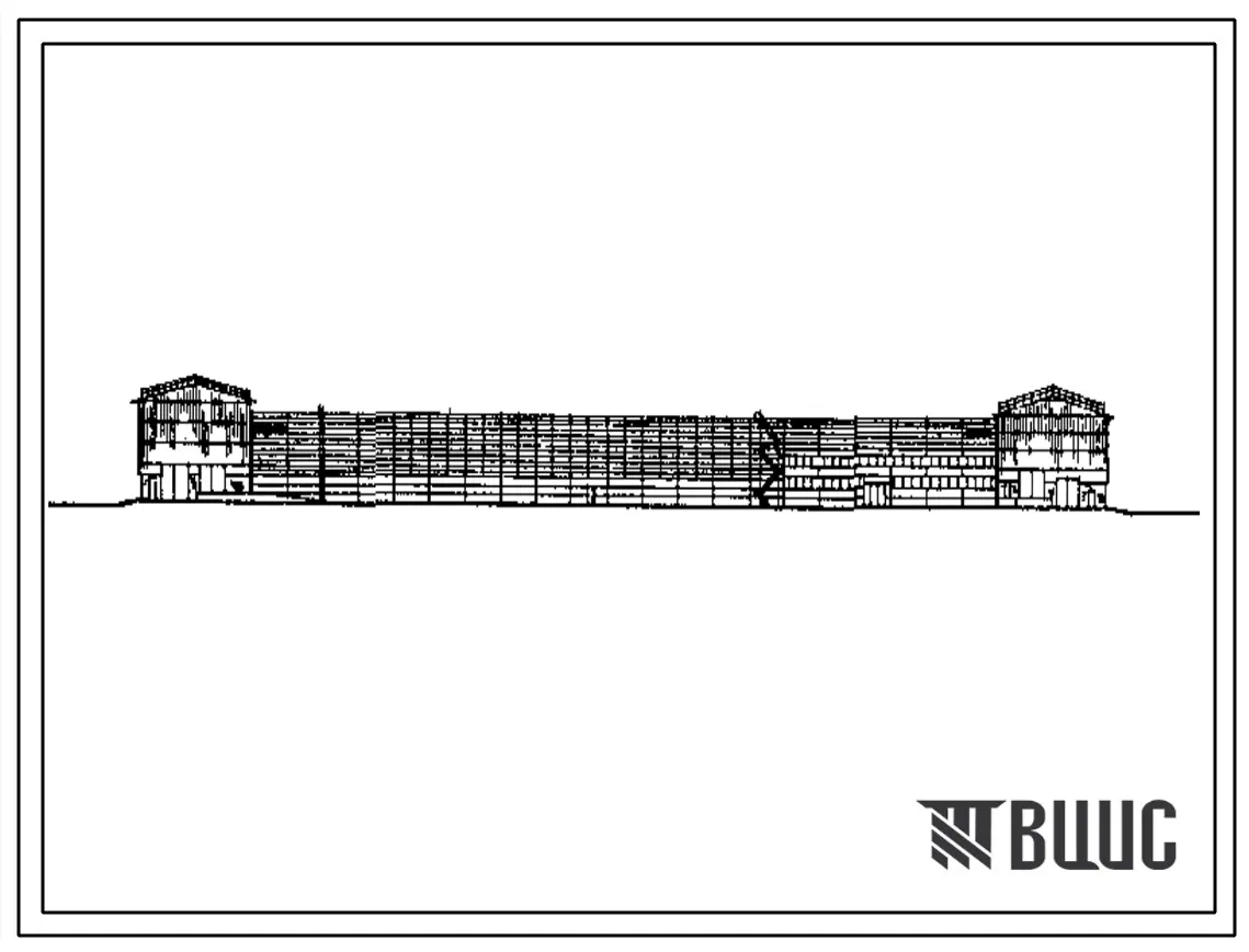 Типовой проект 709-9-27.84 Прирельсовый механизированный склад запасных частей без административных помещений разовой емкостью 500 т (с тупиковой технологической схемой переработки грузов Н=9,6 м)