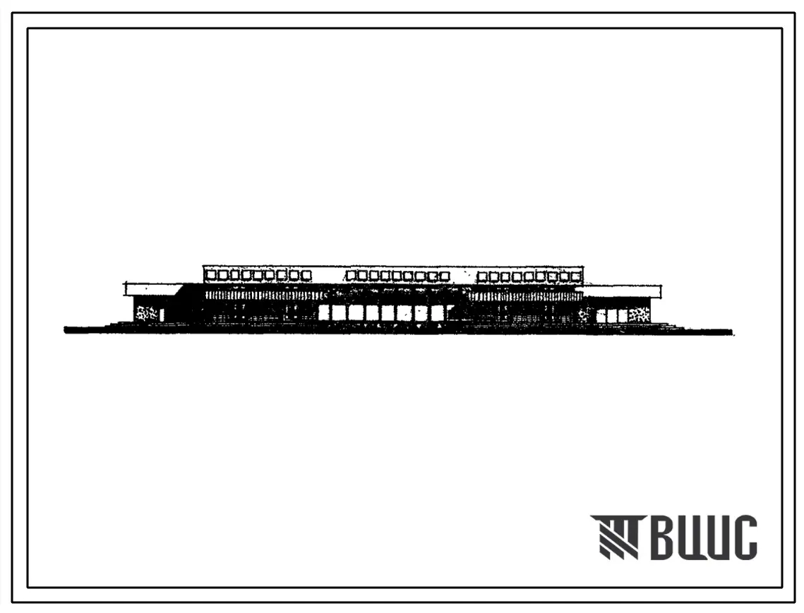 Типовой проект 272-13-35с Унифицированное здание магазина торговой площадью 1040м2, для строительства в 4А и 4Г климатических подрайонах, сейсмичностью 7, 8 и 9 баллов