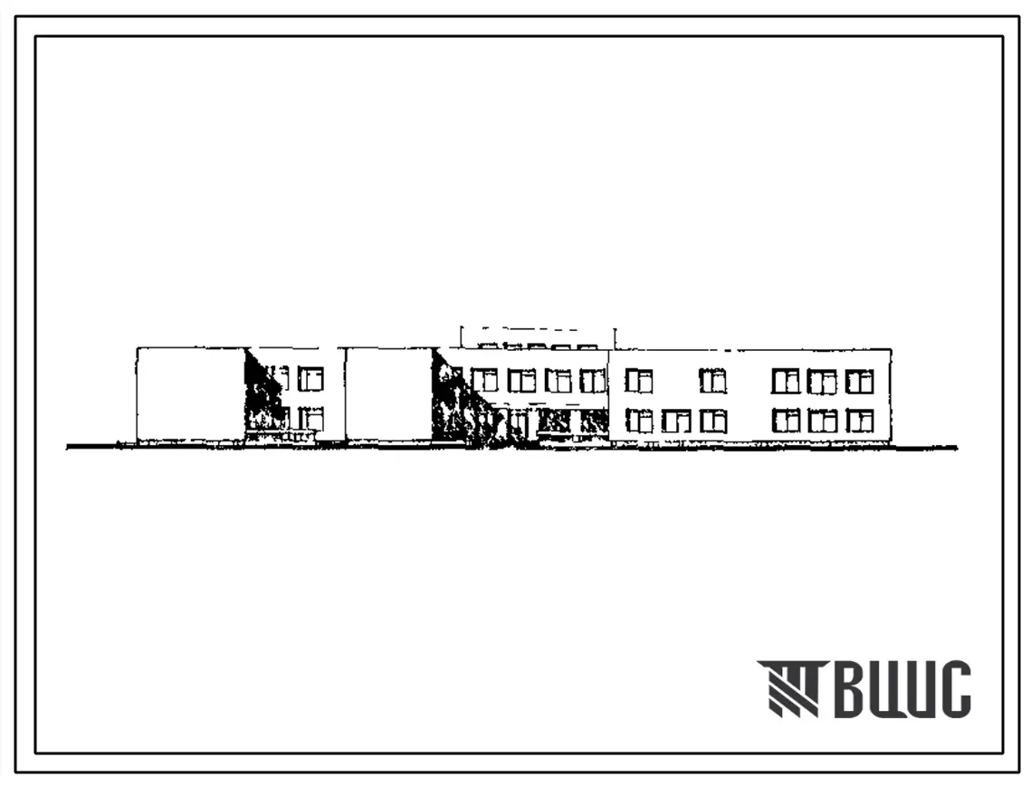 Типовой проект 224-1-411.83 Школа на 13 классов (489-504 учащихся). Здание двухэтажное. Стены из кирпича.
