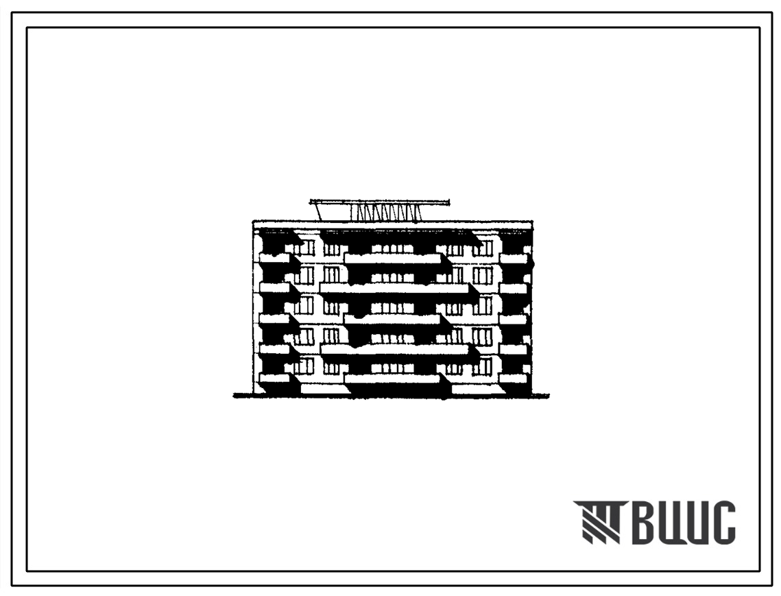 Типовой проект 67-02 Двойная блок-секция пятиэтажных  жилых домой, рядовая, на 20 квартир (двухкомнатных-5, трехкомнатных-10, четырехкомнатных-5). Торцовая (левая и правая).