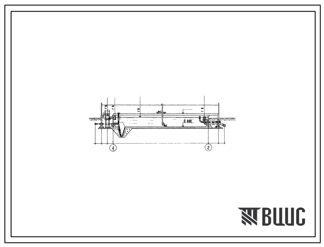 Типовой проект 902-2-305 Отстойники первичные горизонтальные шириной 6 м (4 отделения)