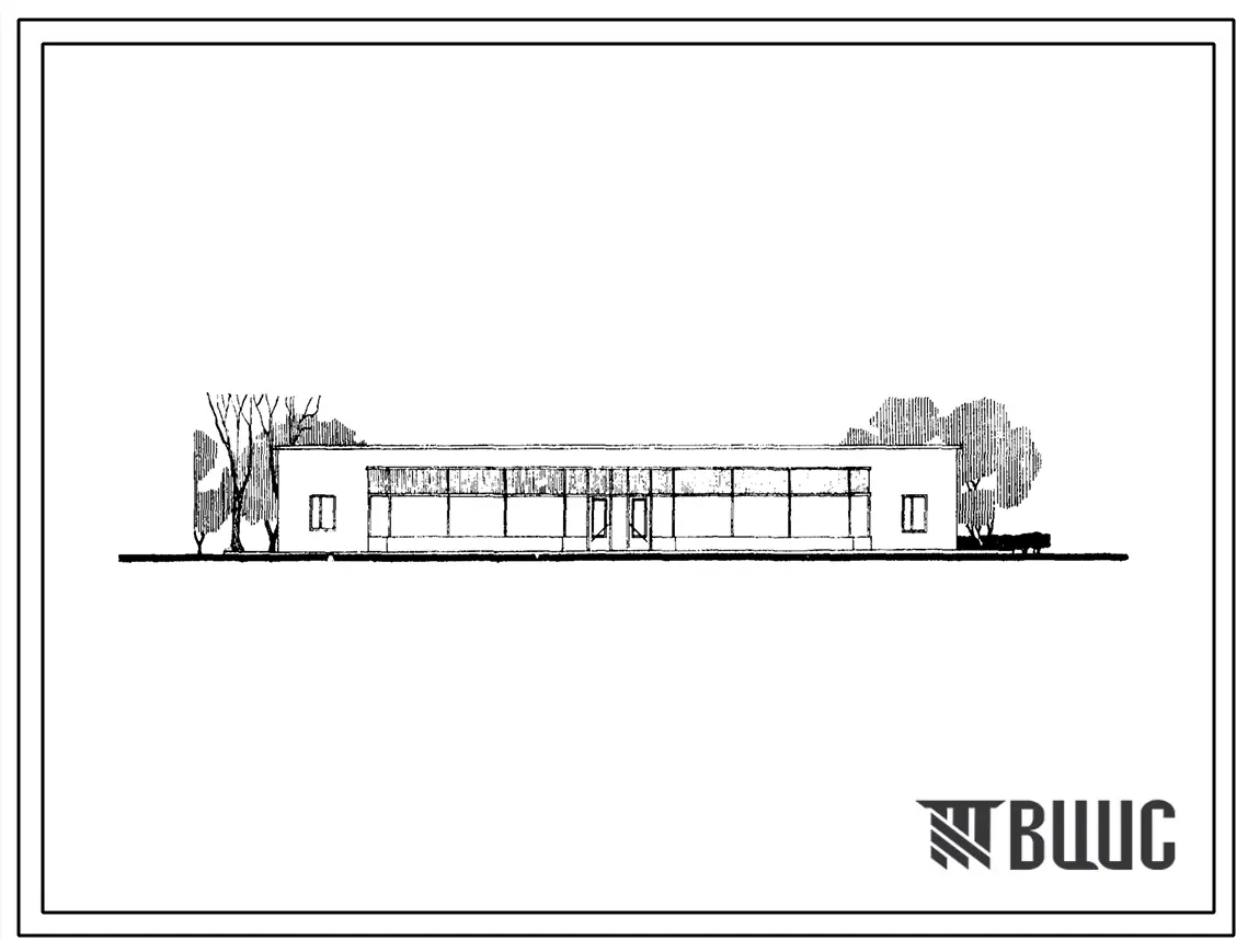 Типовой проект 274-12-13 Промтоварный магазин на 12 рабочих мест, для строительства во 2 и 3 строительно-климатических зонах.