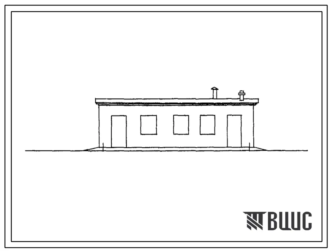 Типовой проект 817-75 Блок подсобно-вспомогательных помещений для кумысных ферм на 50 и 100 кобылиц.
