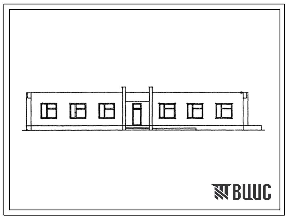 Типовой проект 224-9-0194с.23.87 Блок универсальный на 60 учащихся. Для Киргизской ССР