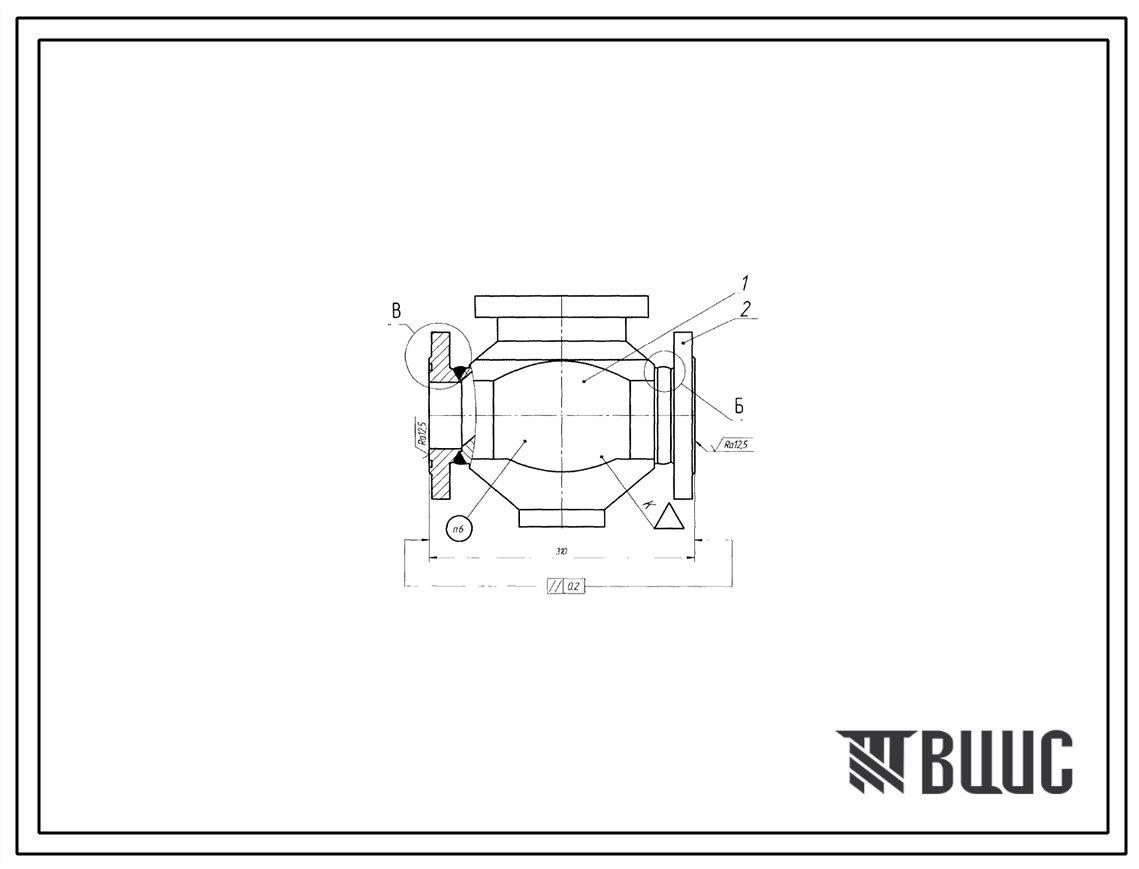 Шифр ГСА.К080.040.00.001.00 Корпус клапана ГСА.К080.040.00.001.00