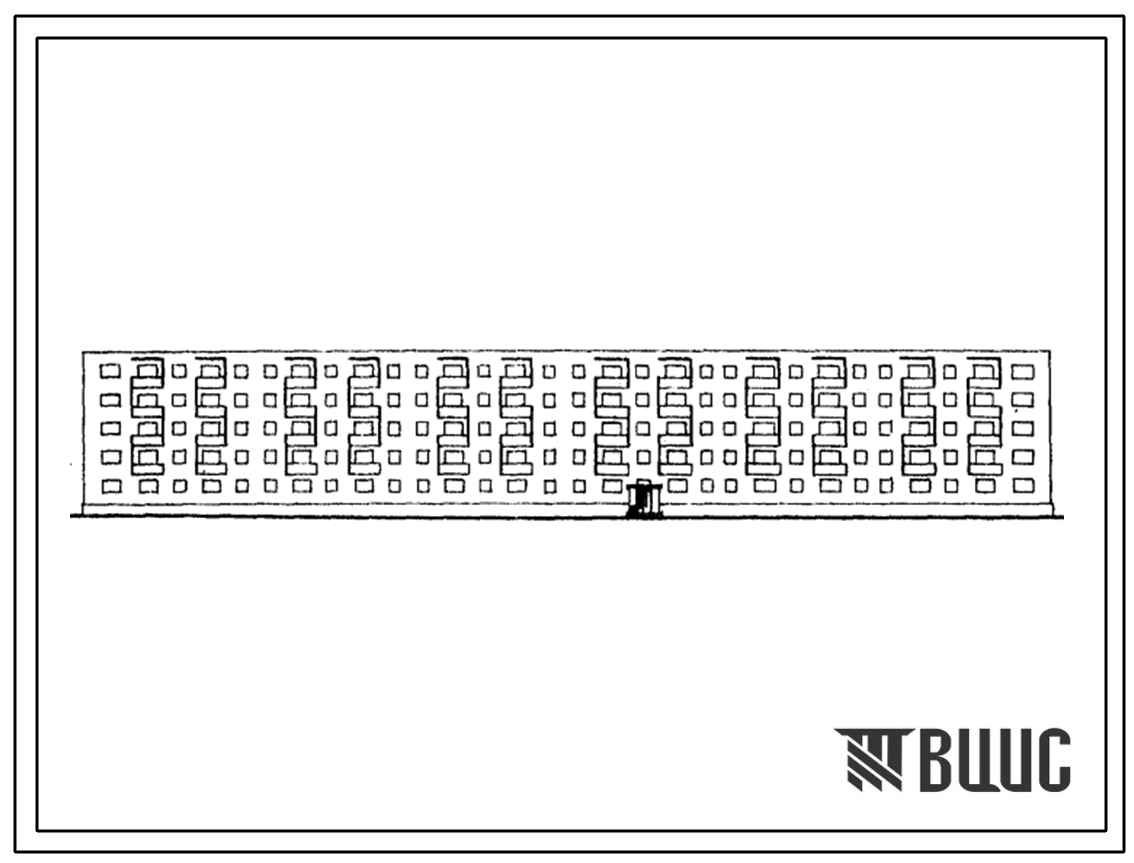 Типовой проект 1К-308В-3/64 Пятиэтажный 6-секционный жилой дом на 99 квартир (без подвала)