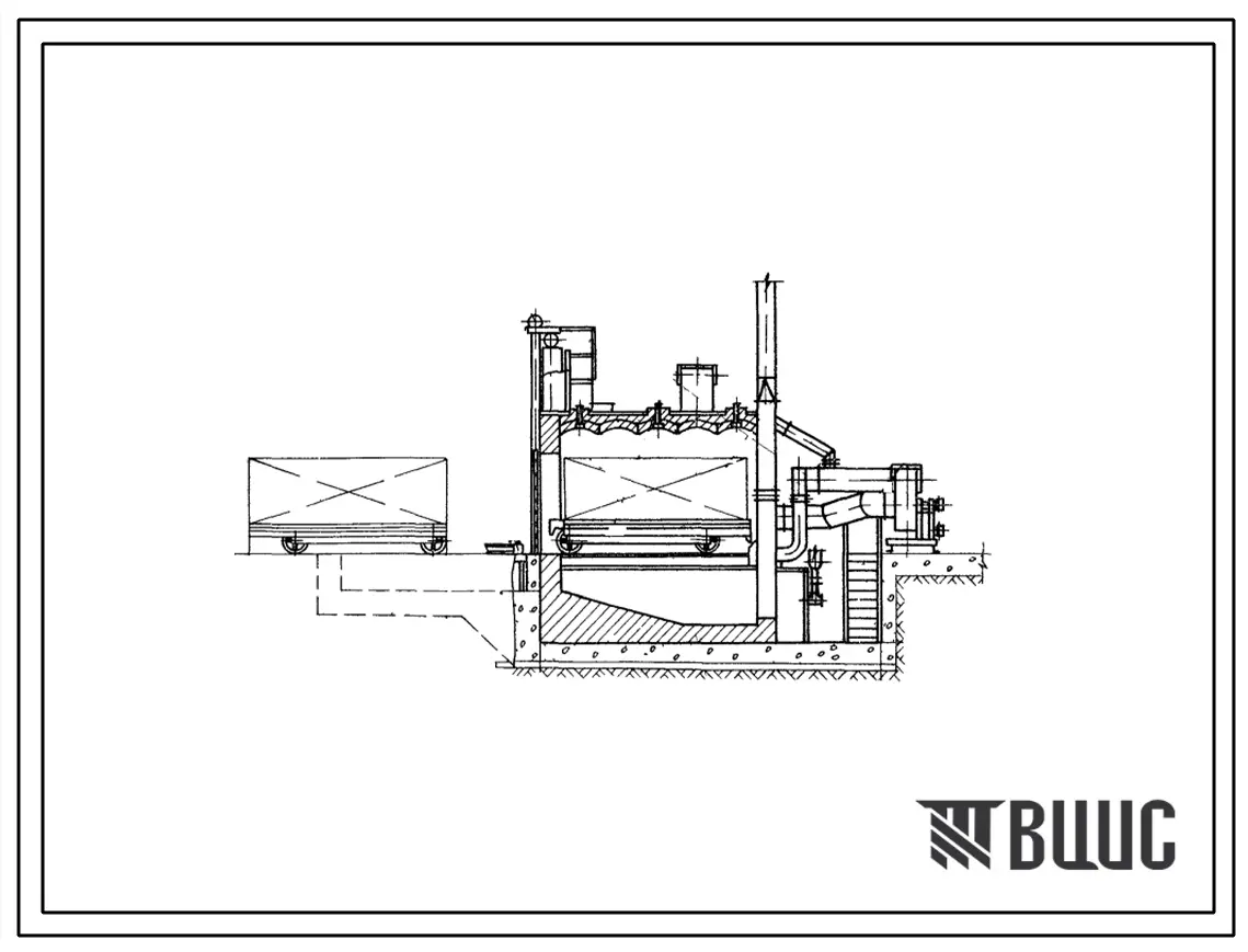 Типовой проект 406-9-78 Камерное сушило объемом 35 м3 для форм и стержней на мазуте