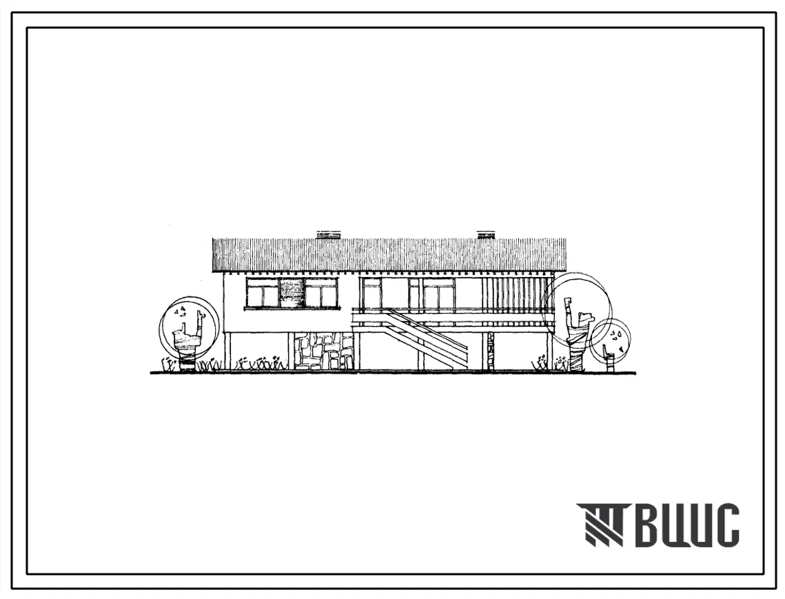 Типовой проект 144-44-32С Одноквартирный четырехкомнатный жилой дом для Западной Грузии. Для строительства в высоковлажных районах с расчетной температурой -10 0С, с сейсмичностью 7 баллов.