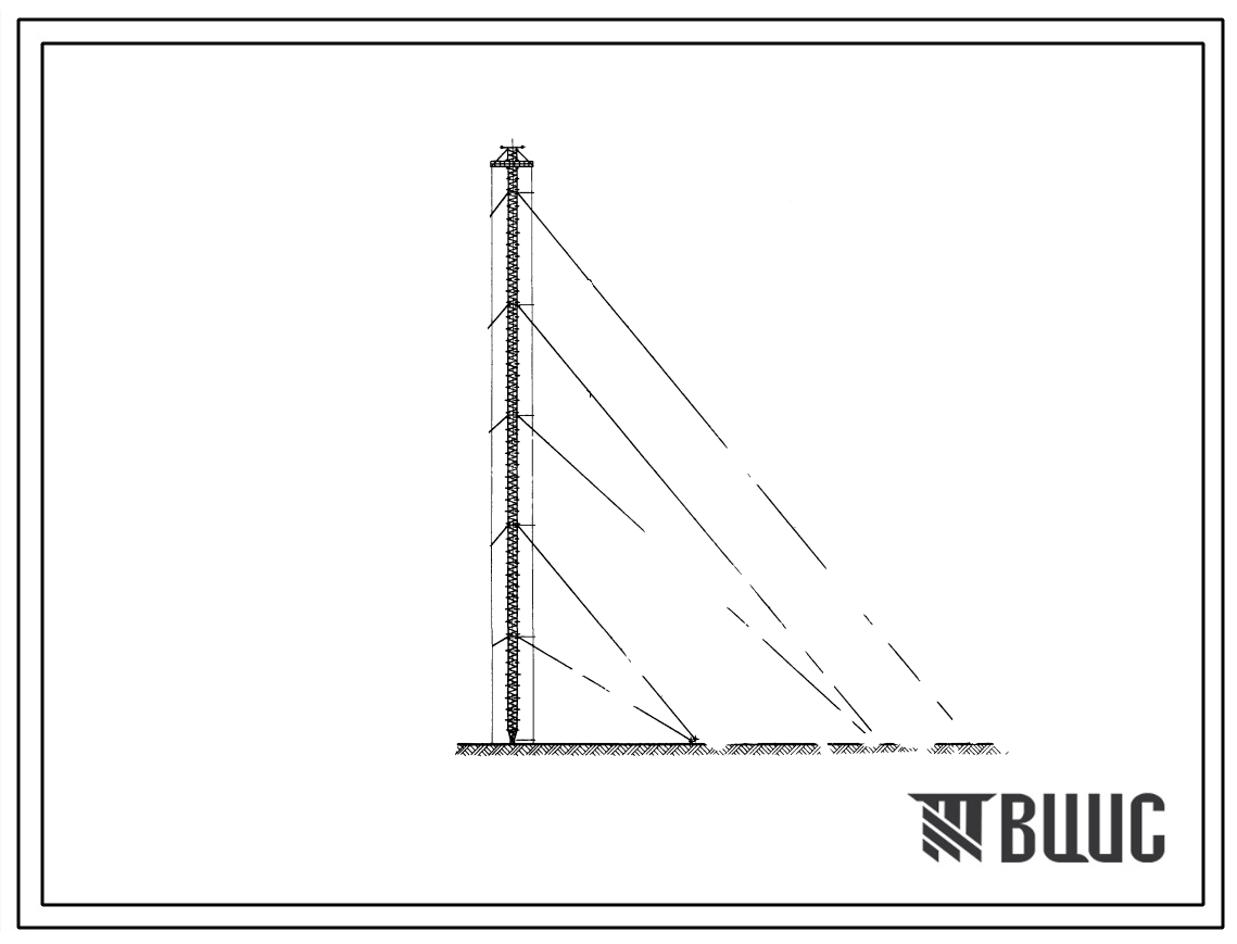 Типовой проект 603-0-8 Трехгранная мачта-антенна для средних волн из унифицированных металлических конструкций