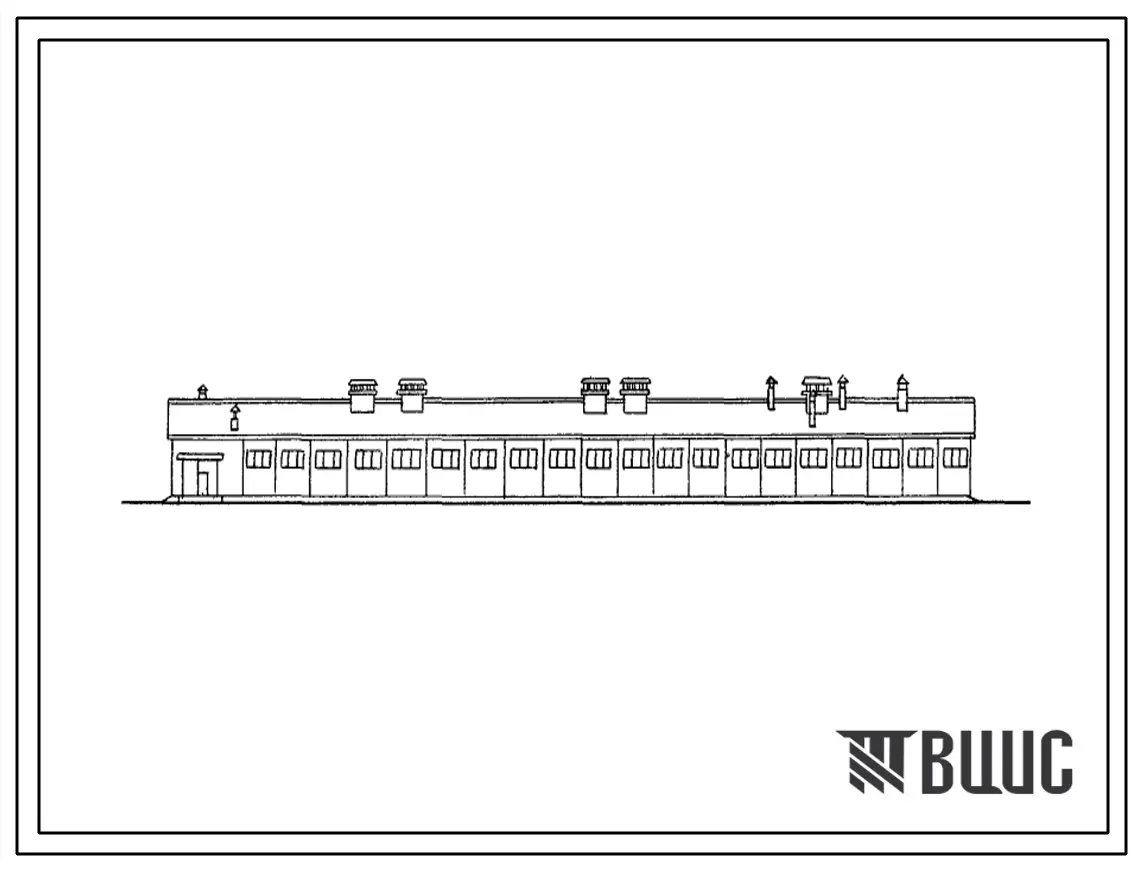 Типовой проект 801-115 Телятник на 228 голов отъемного выращивания с родильным отделением на 44 места. Для строительства в районах с расчетной наружной температурой -25, -30 и -40?С.
