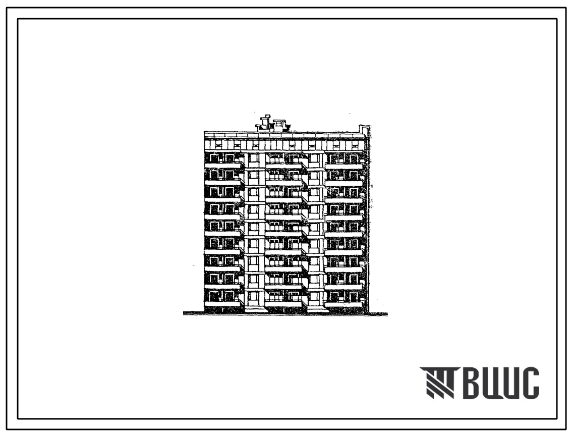 Типовой проект 67-046.87 Девятиэтажная  блок-секция торцовая на 36 квартир 2, 2, 3, 4 (правая)