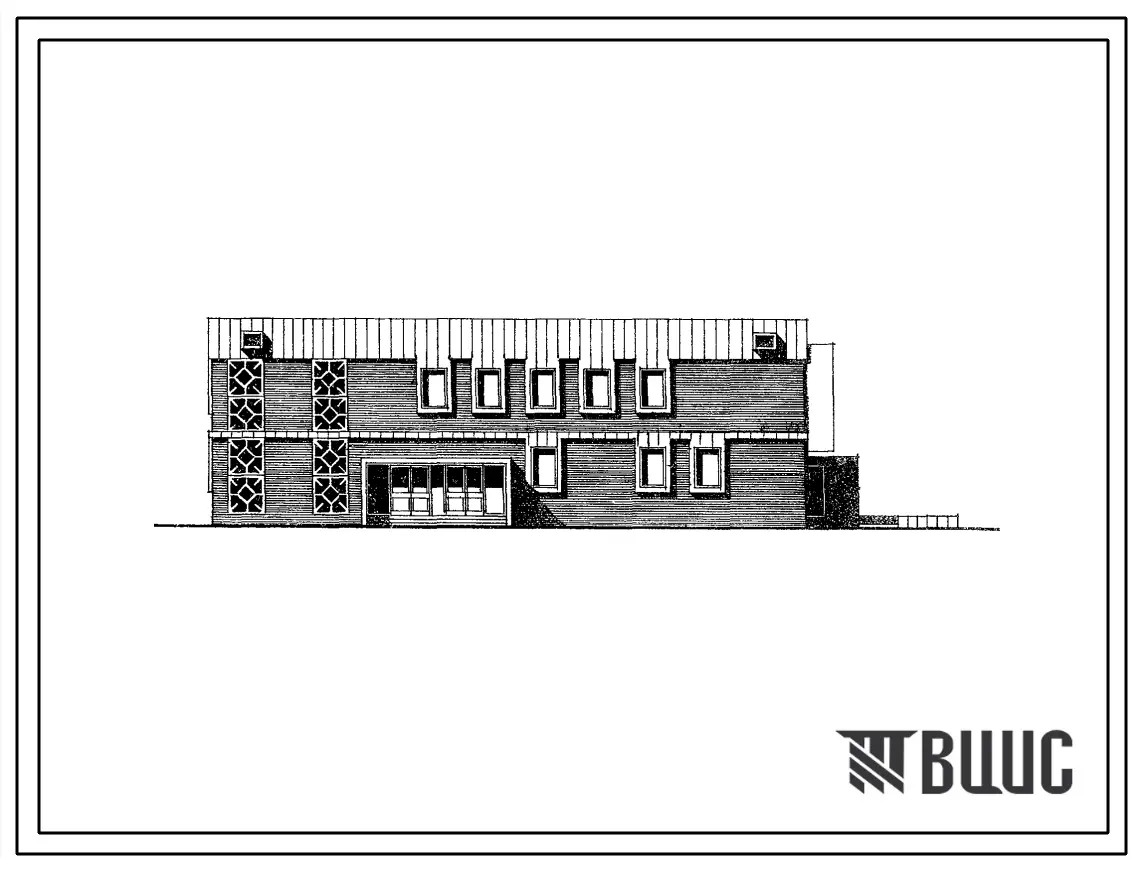 Типовой проект 284-1-127сп Сельский дом быта на 15 рабочих мест с гостиницей на 15 мест торгового центра для поселка на 3500 жителей. Для строительства в 4А и 4Г климатических подрайонах сейсмичностью 7 и 8 баллов, на грунтах 2 типа просадочности