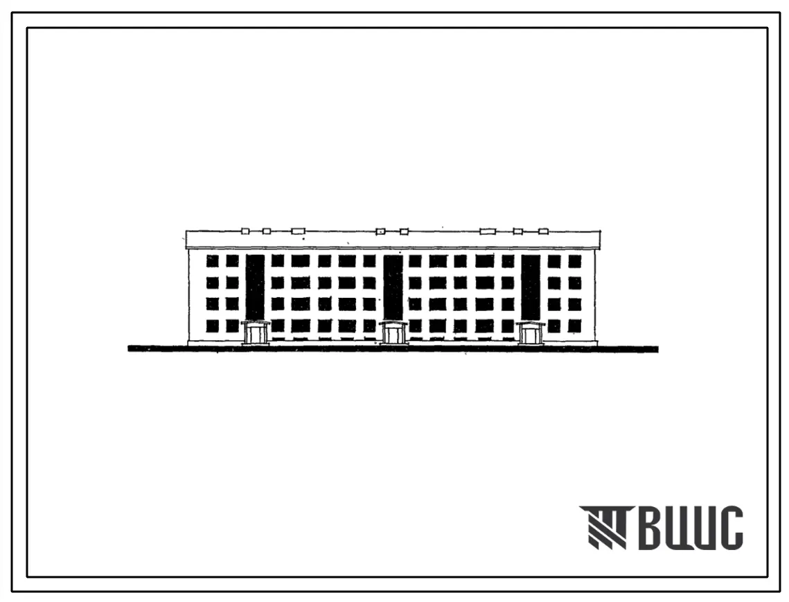 Типовой проект 1-317-10Т Четырехэтажный дом на 44 квартиры, с кухонными плитами и ванными колонками на твердом топливе
