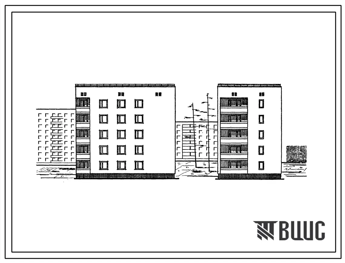 Типовой проект 87-048/71 5-этажная блок-секция торцевая правая на 15 квартир 1Б.2Б.3А (однокомнатных-5, двухкомнатных-5, трехкомнатых-5). Для строительства в 1В, 2В, 2Г и 2Б климатических подрайонах.