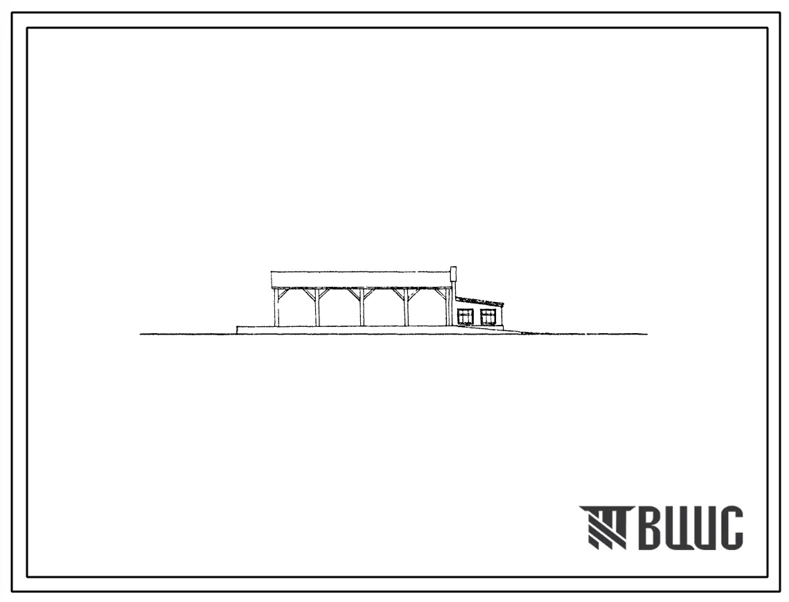 Типовой проект 411-2-35 Участок нижнего склада с тарным цехом по переработке низкосортной лиственной древесины в объеме 18 тыс.м? в год на ящичные комплекты и клепку. Склад навес.