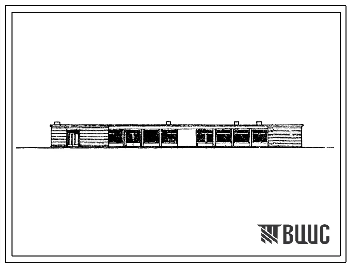 Типовой проект 274-31-5 Блокированное общественное здание для поселков до 500 жителей. Для строительства во II строительно-климатической зоне. (Для 2 проектно-строительной зоны).