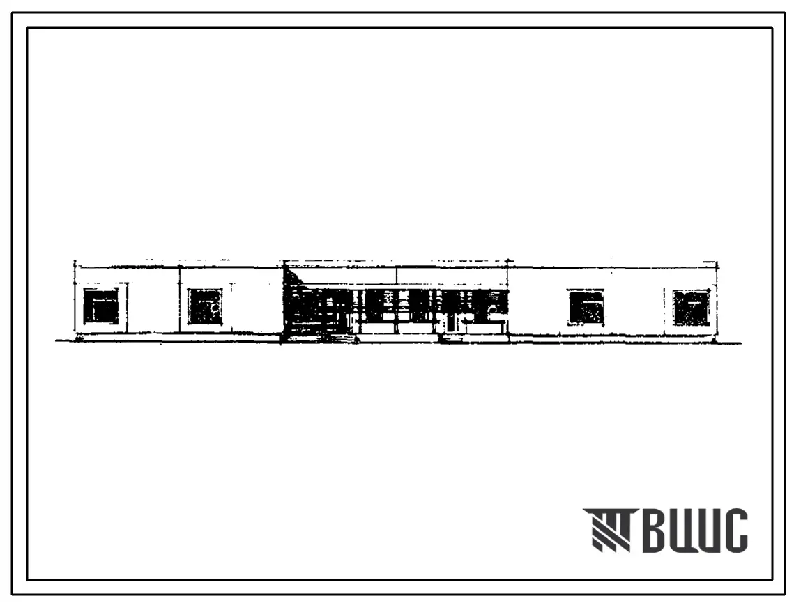 Типовой проект 213-1-159 Детские ясли - сад на 90 мест с увеличением количества мест на летний период до 180. Здание одноэтажное. Конструкции серии 135. Стены из однослойных легкобетонных панелей.