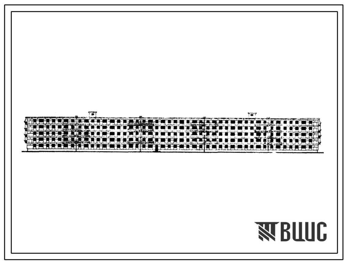 Типовой проект 1у-438АВ-35К Пятиэтажный восьмисекционный жилой дом на 129 квартир со стенами из крупных кирпичных блоков и кирпича