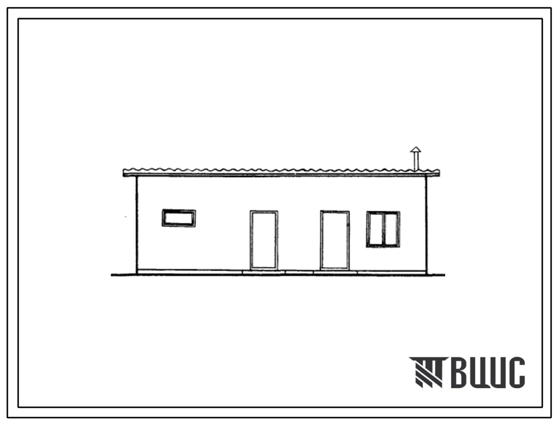 Типовой проект 194-000-262с.84 Летняя кухня с сараем для хранения хозинвентаря и твердого топлива. Для индивидуального строительства в 3 климатическом районе Киргизской ССР сейсмичностью 8 и 9 баллов.