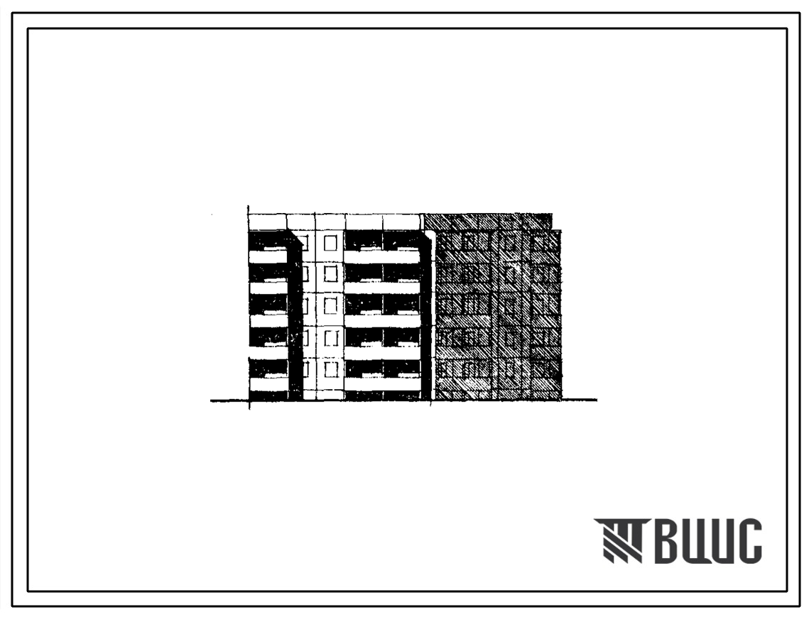 Типовой проект 105-036с/1 Блок-секция пятиэтажная 20-квартирная (трехкомнатная 3Б — 20) поворотная прямая. Для стоительства в III климатическом районе Киргизской ССР, в районах сейсмичностью 8 баллов.