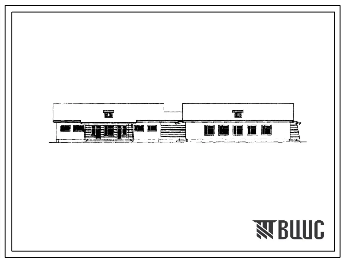 Типовой проект 284-4-13 Блокированное здание бани на 26 мест оздоровительного типа с прачечной на 250 кг сухого белья в смену (в том числе с прачечной самообслуживания на 125 кг) с тепловым пунктом. Для строительства во II строительно-климатической зоне.