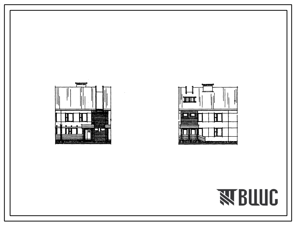Типовой проект 89-027/1 Блок-секция 16-II 2-этажная одноквартирная с квартирой 4Б в двух уровнях.