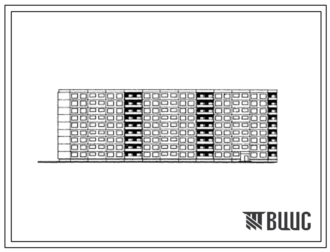 Типовой проект 1Лг-602-6 Девятиэтажный шестисекционный крупнопанельный жилой дом на 216 квартир.