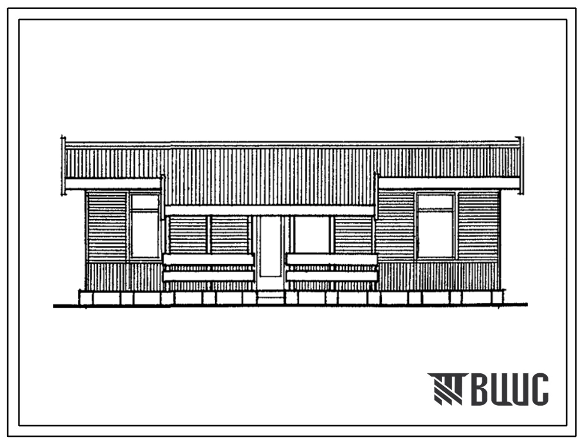 Типовой проект 186-000-700.13.87 Дачный домик на 4 человека со стенами из деревянно-щитовых конструкций для строительства в УССР