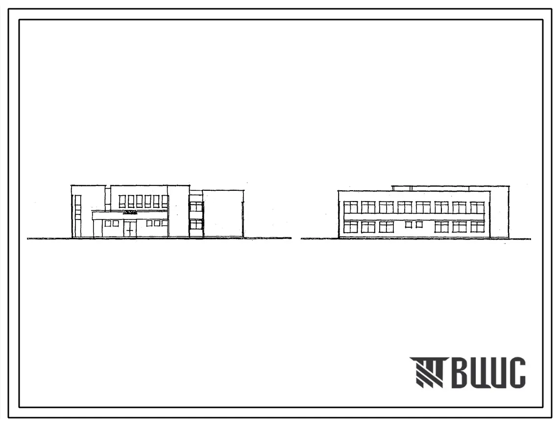 Типовой проект 224-6-8.83 Блок-пристройка к школам на 20 классов для организации групп продленного дня. Для строительства в 2В климатическом подрайоне Белорусской ССР