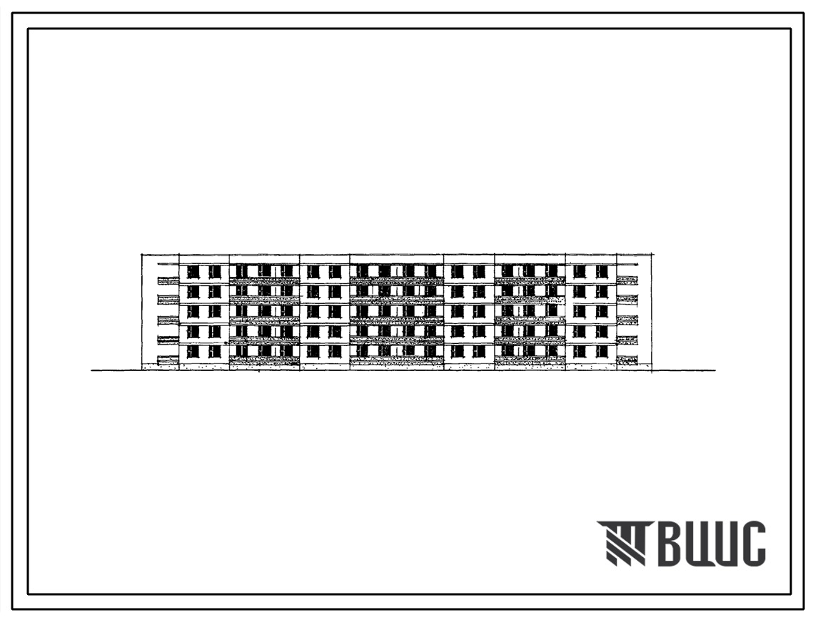 Типовой проект 115-102-25 Пятиэтажный четырехсекционный жилой дом на 60 квартир (с квартирами 1Б, Б, 3Б). Для строительства в Молдавской ССР, в 3Б климатическом подрайоне