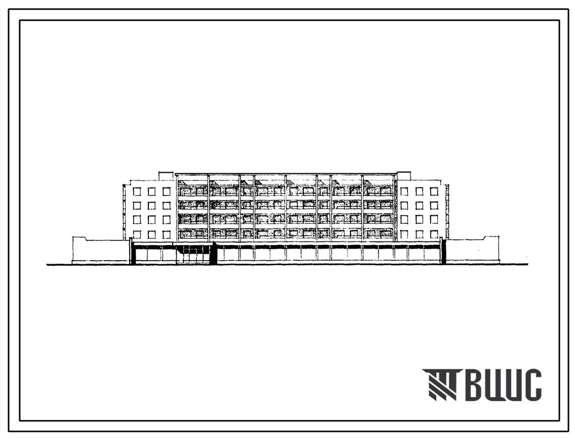 Типовой проект 114-132-4с Пятиэтажный четырехсекционный 40-квартирный жилой дом со встроенно-пристроенным магазином «Товары для детей». Для строительства в IIIА, IIIБ и IIIВ климатических подрайонах сейсмичностью 7 баллов.