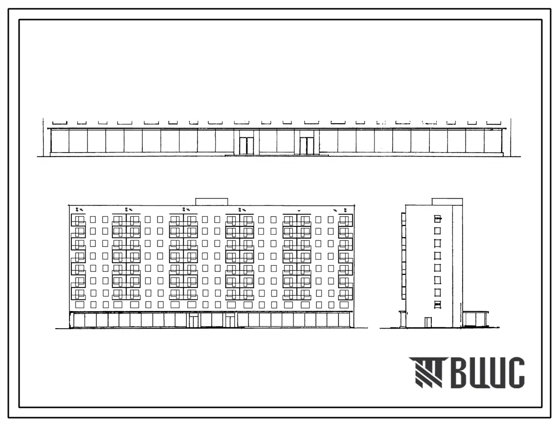 Типовой проект II-29-160 Магазин на первом этаже 9-этажного жилого дома со стенами из кирпича на 160 квартир