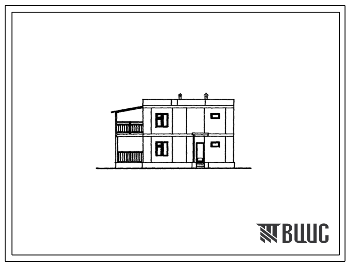 Типовой проект 141-55-20с/1 Двухэтажный жилой дом с шестикомнатной квартирой типа 6Б в двух уровнях. Для строительства в 4А климатическом подрайоне сейсмичностью 7, 8 и 9 баллов на непросадочных грунтах (вариант – на грунтах 2 типа просадочности)