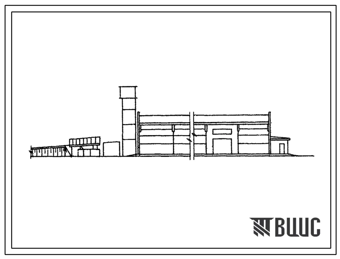 Типовой проект 813-120 Механизированные семенохранилища емкостью 500, 1000, 1500, 2000 т. Склады в полносборном варианте, отдельностоящие
