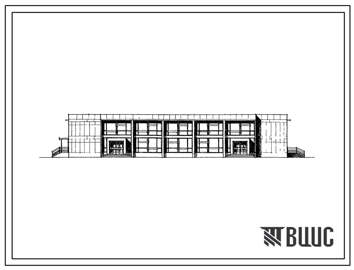 Типовой проект 273-30-62/80 Торговый центр для поселка на 3500 жителей, для строительства в 1В климатическом подрайоне, 2 и 3 климатических районах