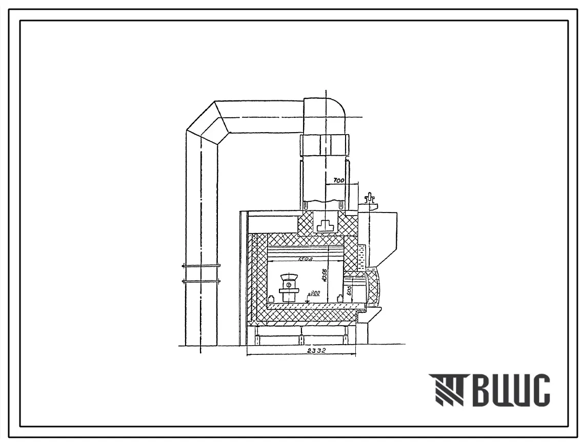 Проект 10234 Печь нагревательная камерная размерами пода 1.5х1.5м,на газе РКПМ-4