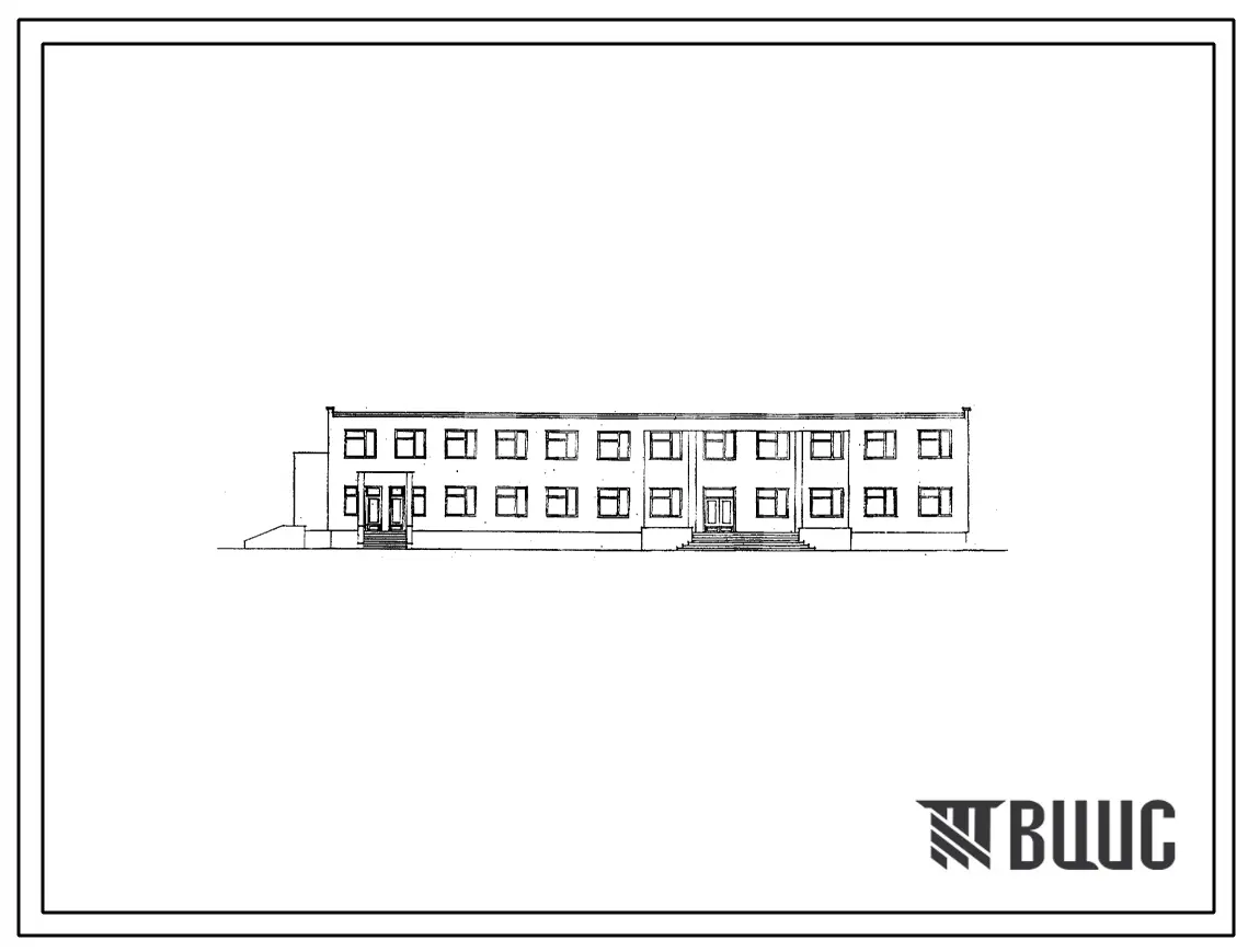 Типовой проект 254-4-6 Сельская поликлиника на 150 посещений в смену для строительства в 1В подрайоне, 2 и 3 климатических районах