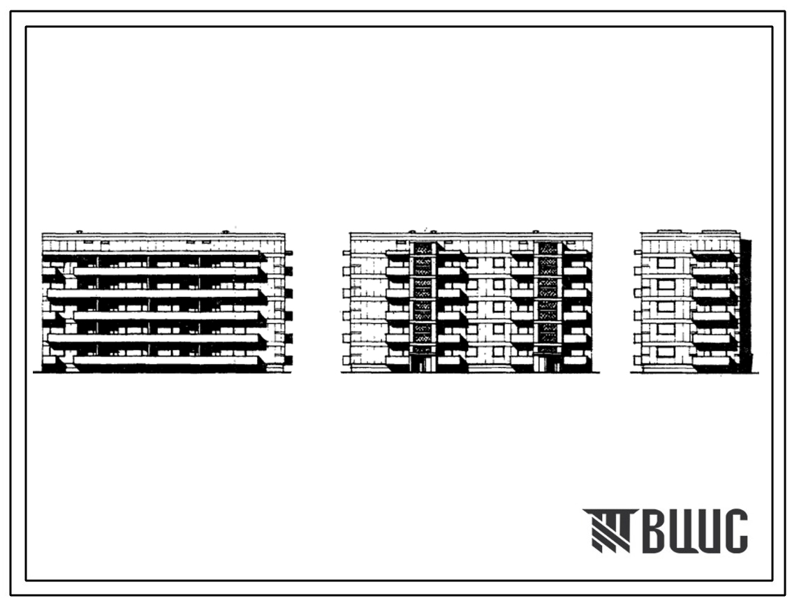 Типовой проект 67-020c/75/1 5-этажная двойная блок-секция торцовая (правая) на 25 квартир 1Б.2Б.3Б-2Б.3Б