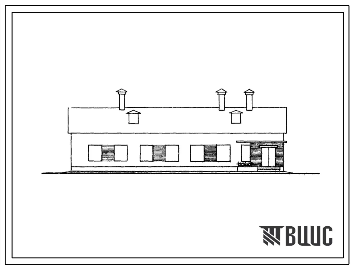 Типовой проект 807-47 Районная станция защиты растений. Здание с несущими кирпичными стенами.
