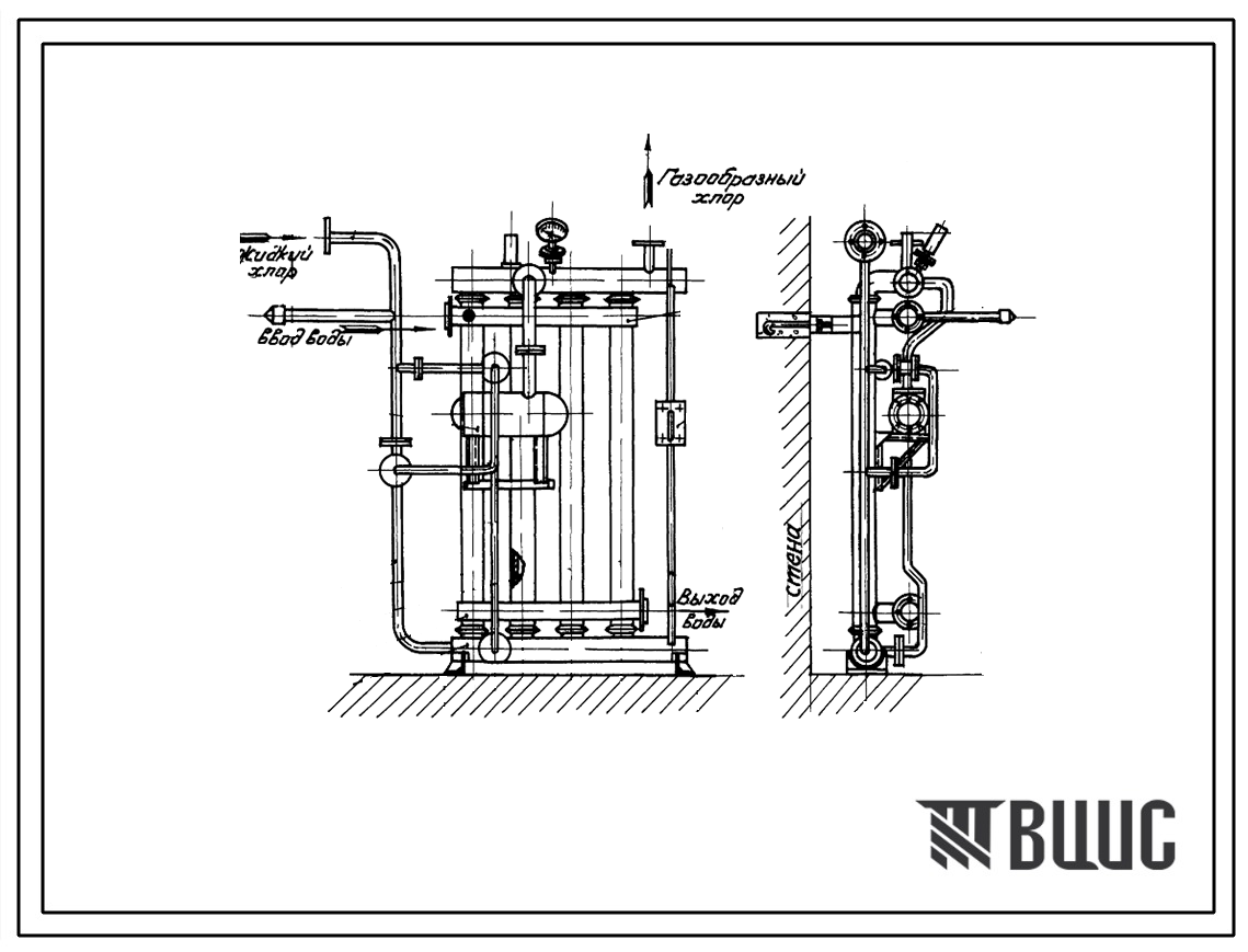 Серия М17 Испаритель хлора трубчатый производительностью 50 кг/час ИХТ-50
