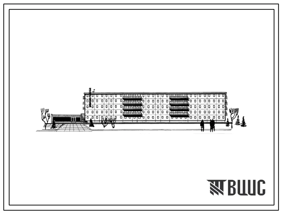 Типовой проект 1-468А-20 Пятиэтажный шестисекционный крупнопанельный жилой дом на 80 квартир. (вариант с встроенно-пристроенным блоком III). В наличии проект магазина