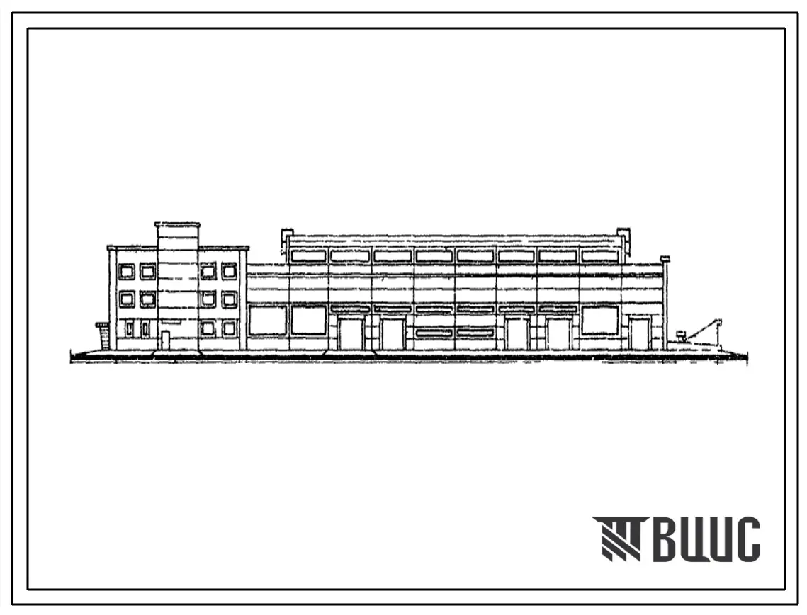 Типовой проект 816-109 Станция технического обслуживания парка грузовых автомобилей на 800 машин.