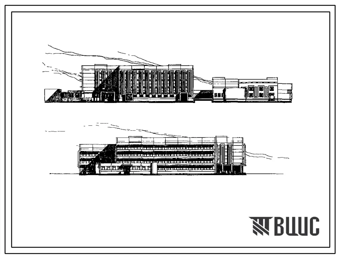 Типовой проект 252-3-36с.83 Главный корпус онкологического диспансера со стационаром на 120 коек. Сейсмичность 7, 8, 9 баллов. Здание трех -, пятиэтажное. Каркас сборный железобетонный серии ИИС-04. Стены из легкобетонных панелей.